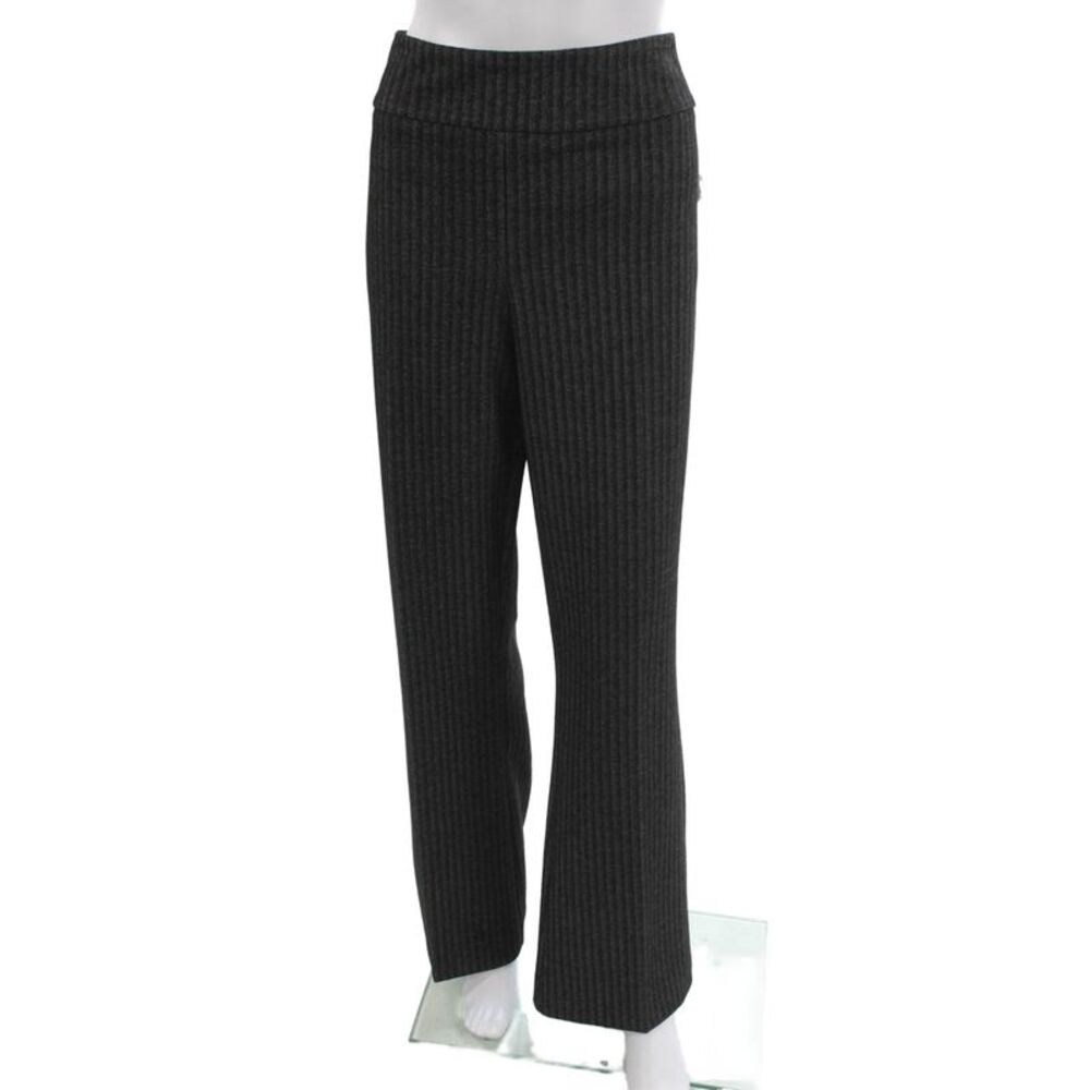 Estelle & Finn Womens Dress Pants Gray Rayon Herringbone Pull On Size 14